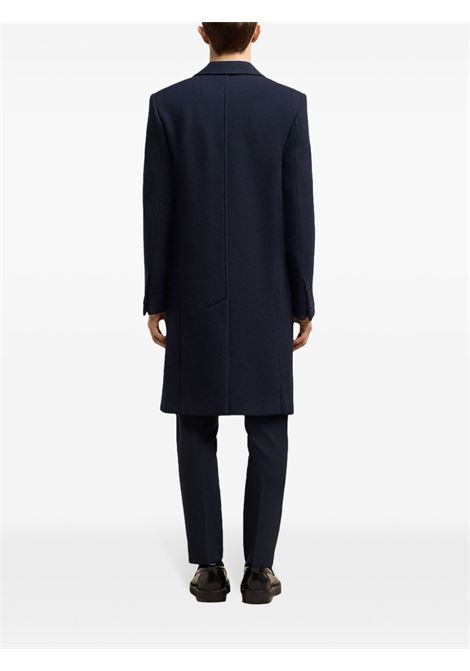 single breasted coat man navy in wool AMI PARIS | HCO010.WV00494011